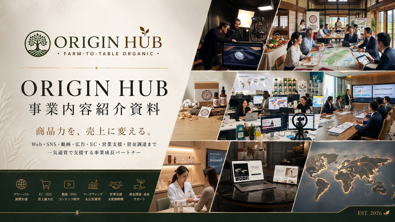ORIGIN HUB 事業紹介の事業紹介資料